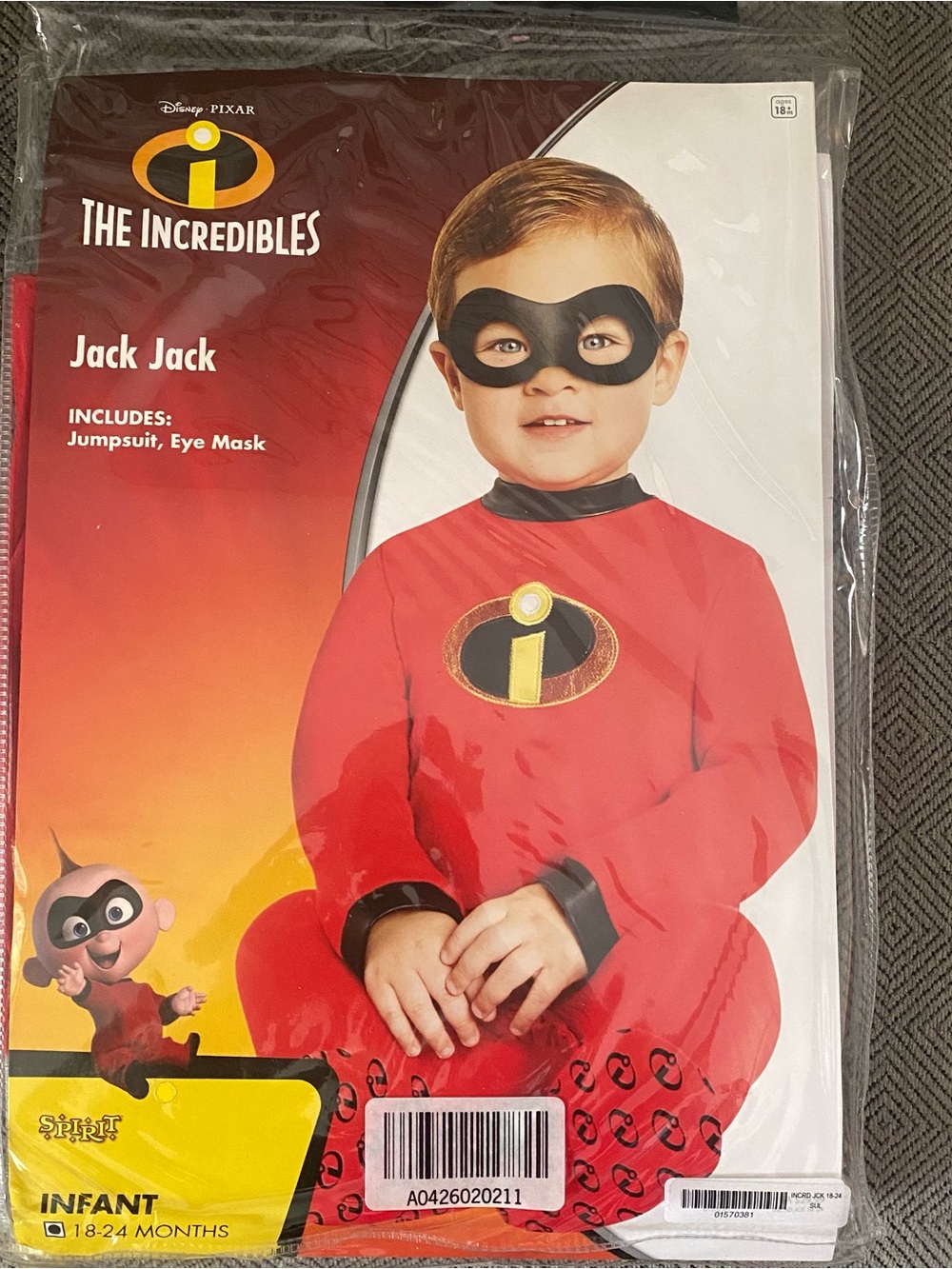 The Incredibles Jack Jack Infant Red Costume - Jumpsuit & Mask